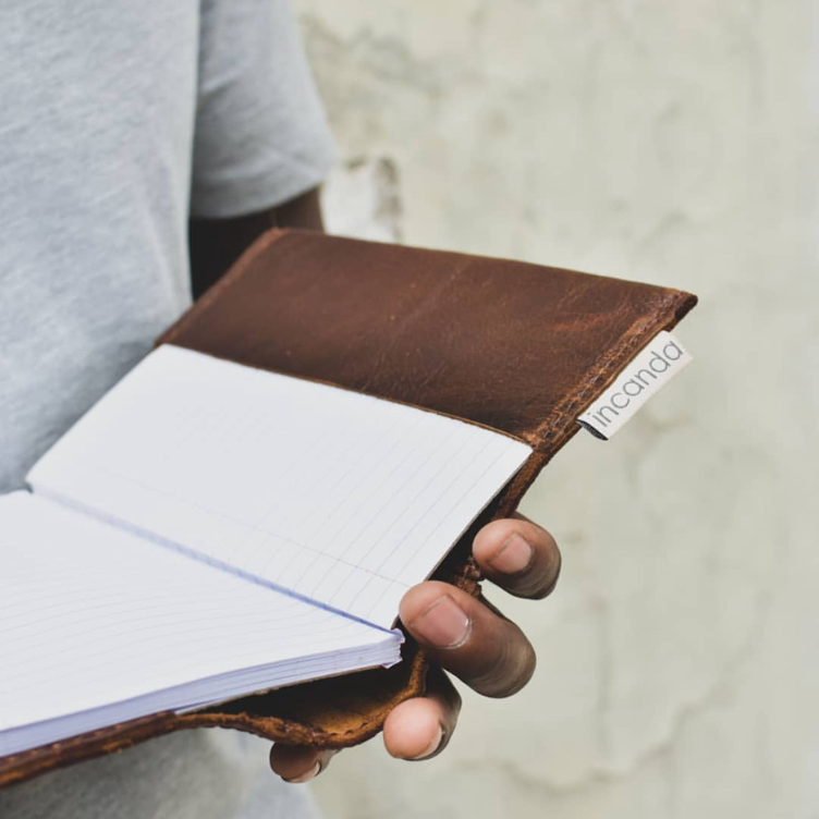Leather A5 Notebook Cover With Clip