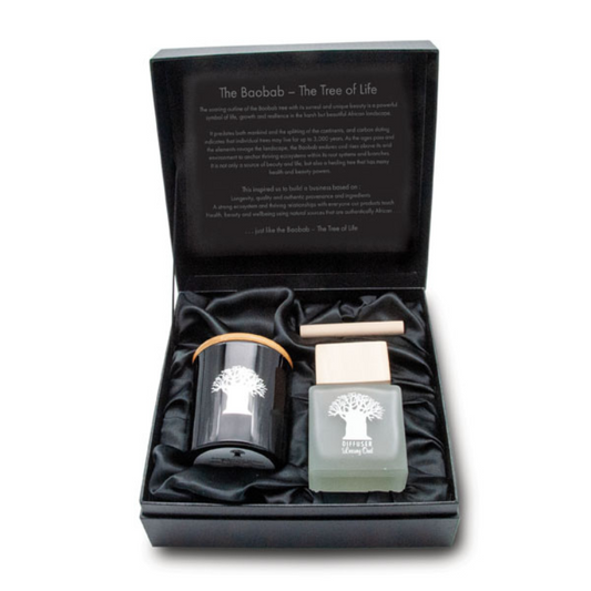 Wooden Top Diffuser & Soy Candle Gift Set