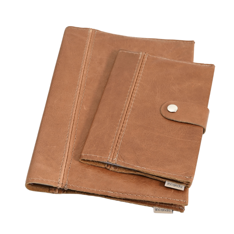 Leather A5 Notebook Cover With Clip