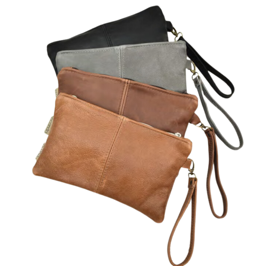 Leather Maggie Clutch Bag